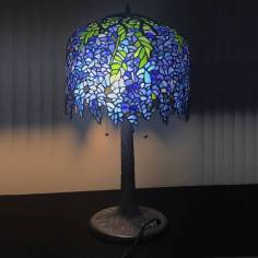Cây đèn ngủ Tiffany KDC03- Cây Đậu Tía ( Westeria Lamp)